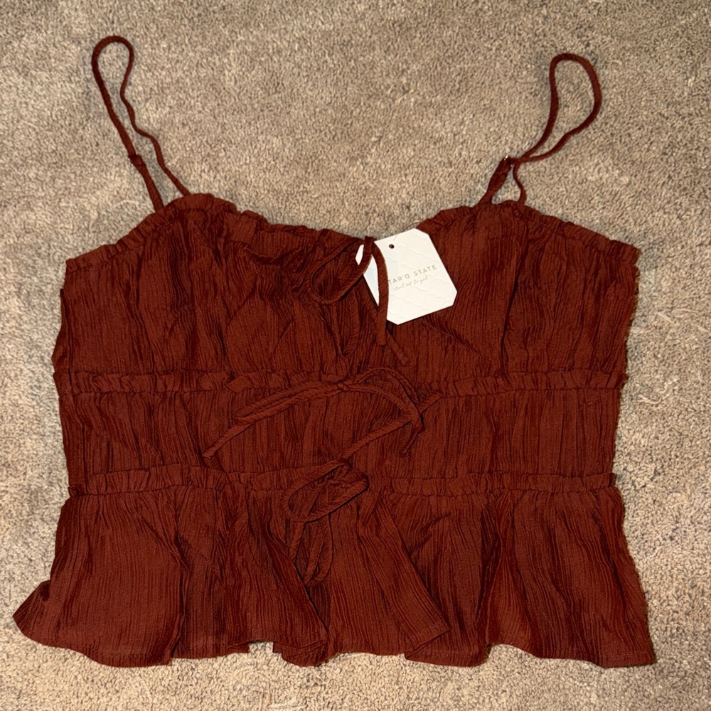 Elegant Burnt Orange Women's Top